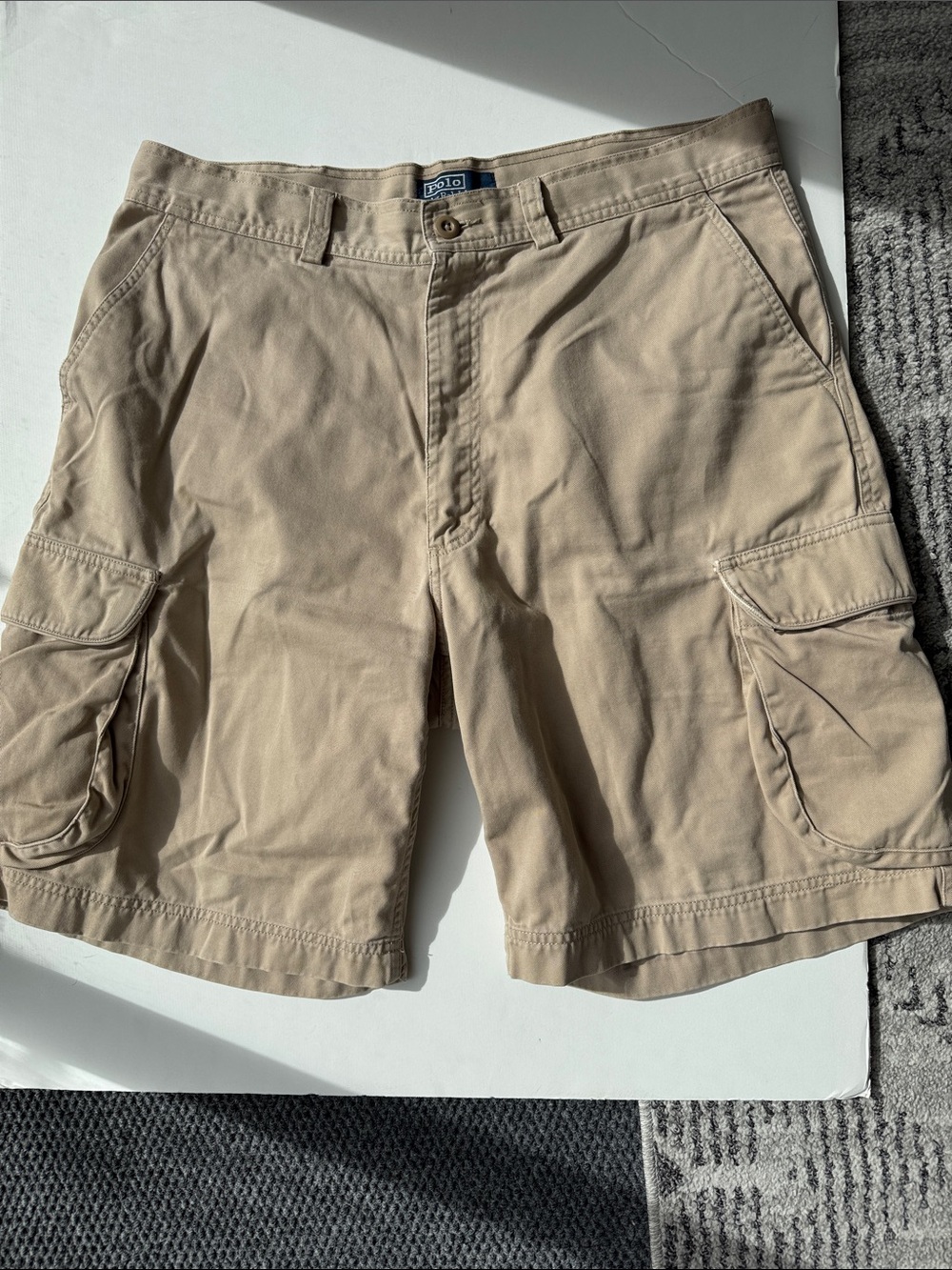 Polo by Ralph Lauren Khaki Cargo Shorts - Men's Utility Pocket Style